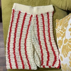 Crème knitted short set